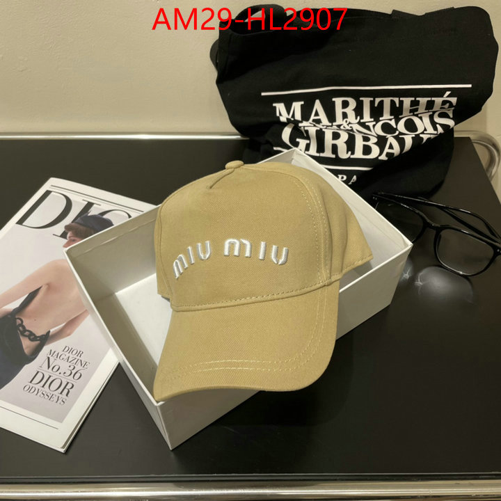 Cap(Hat)-Miu Miu how to buy replcia ID: HL2907 $: 29USD