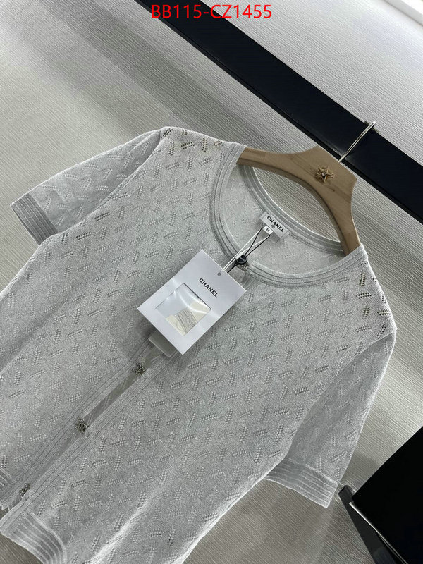 Clothing-Chanel 2024 perfect replica designer ID: CZ1455 $: 115USD