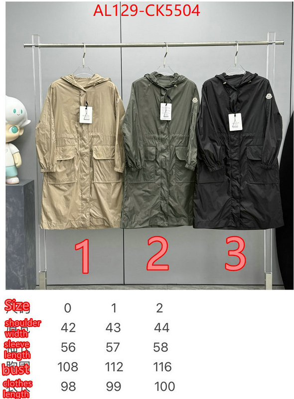 Clothing-Moncler replica designer ID: CK5504 $: 129USD