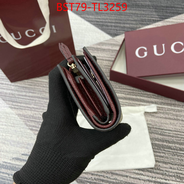 Gucci Bags(TOP)-Wallet- fake designer ID: TL3259 $: 79USD,