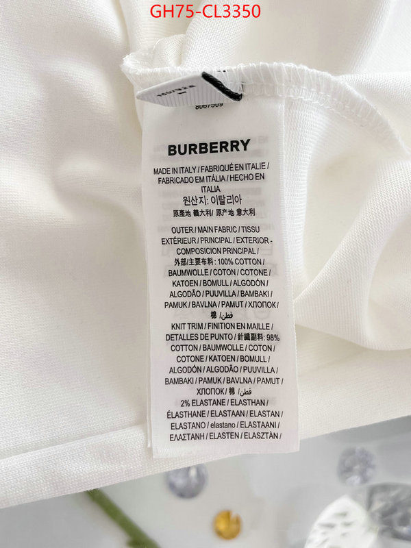 Clothing-Burberry top perfect fake ID: CL3350 $: 75USD