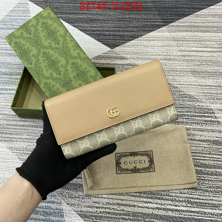 Gucci Bags(TOP)-Wallet- highest quality replica ID: TL3258 $: 89USD,
