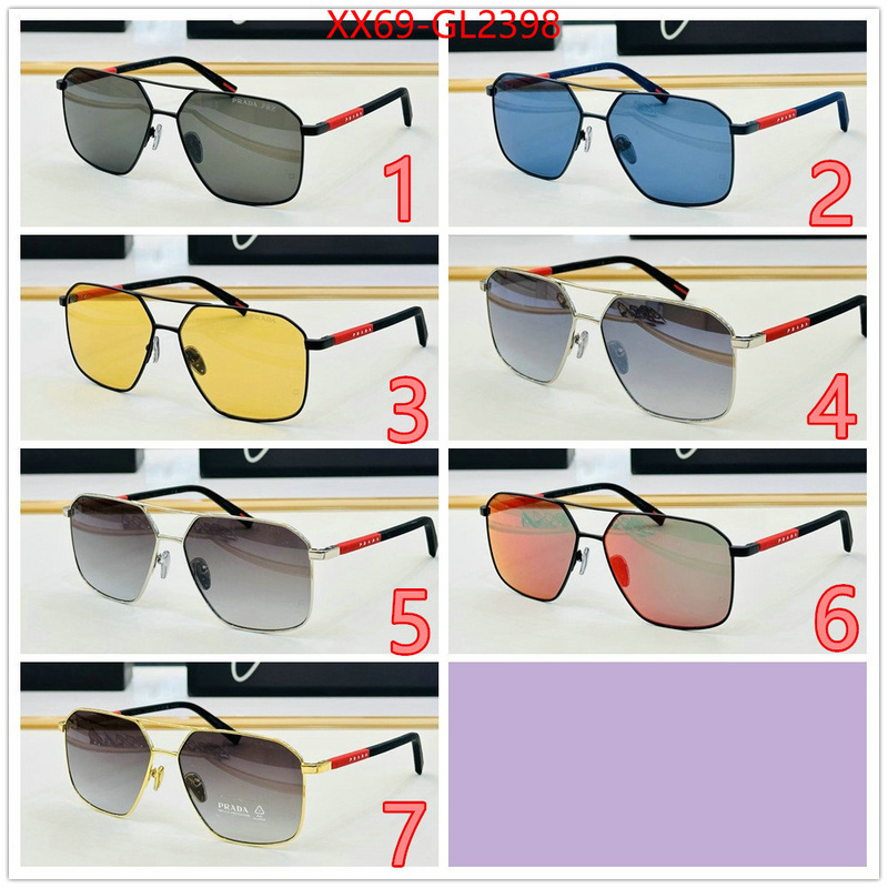 Glasses-Prada luxury fake ID: GL2398 $: 69USD