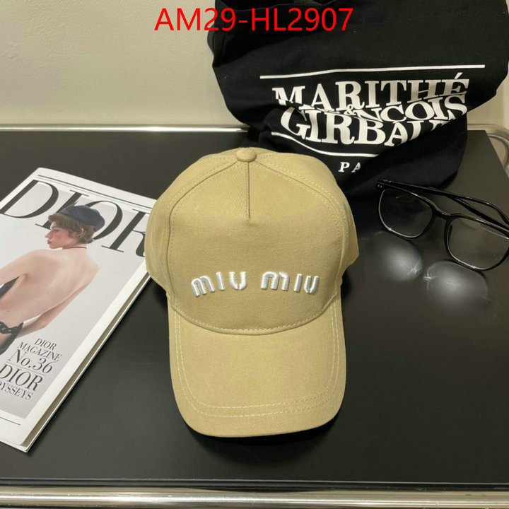Cap(Hat)-Miu Miu how to buy replcia ID: HL2907 $: 29USD