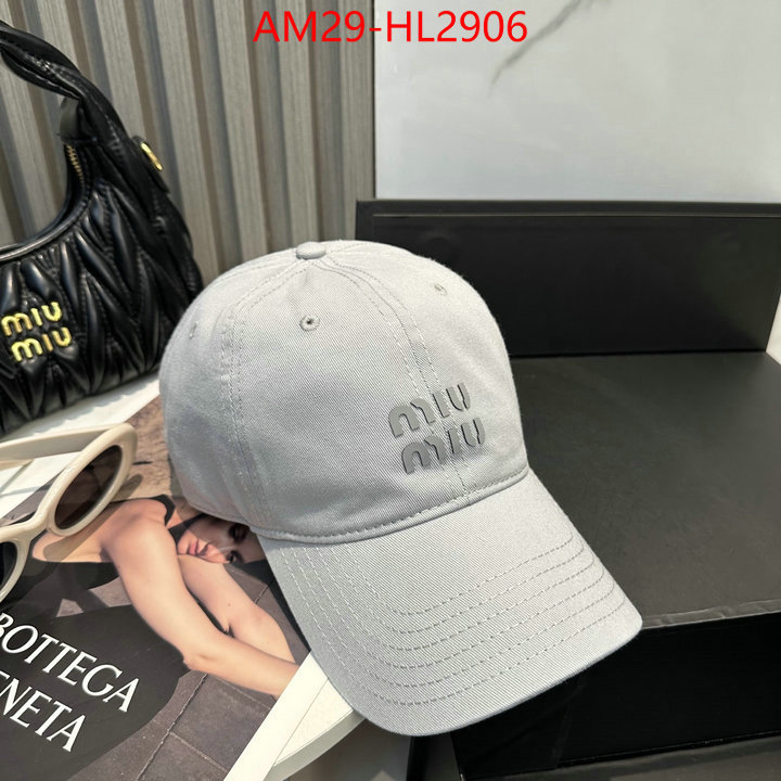 Cap(Hat)-Miu Miu aaaaa+ replica designer ID: HL2906 $: 29USD