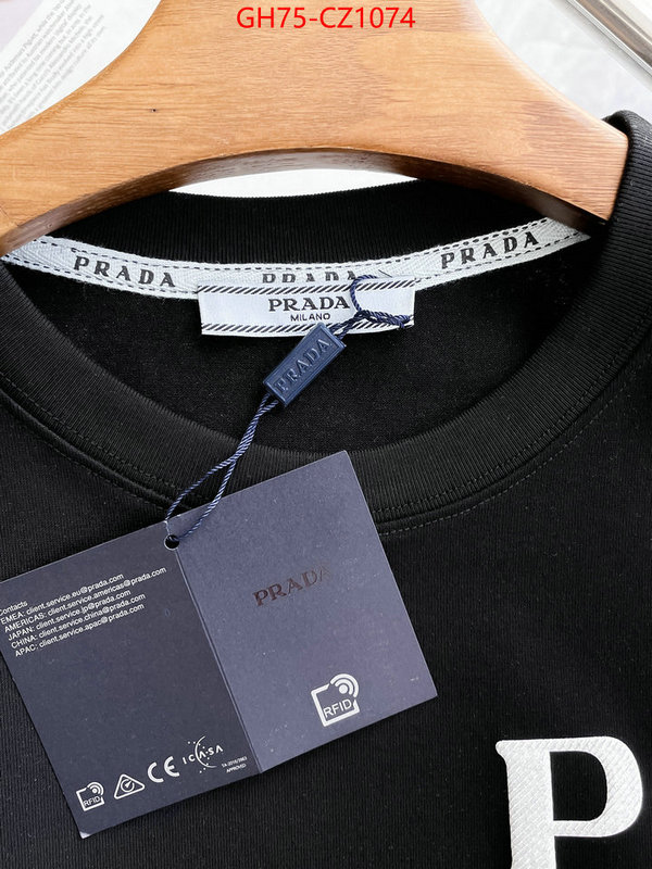 Clothing-Prada how to start selling replica ID: CZ1074 $: 75USD