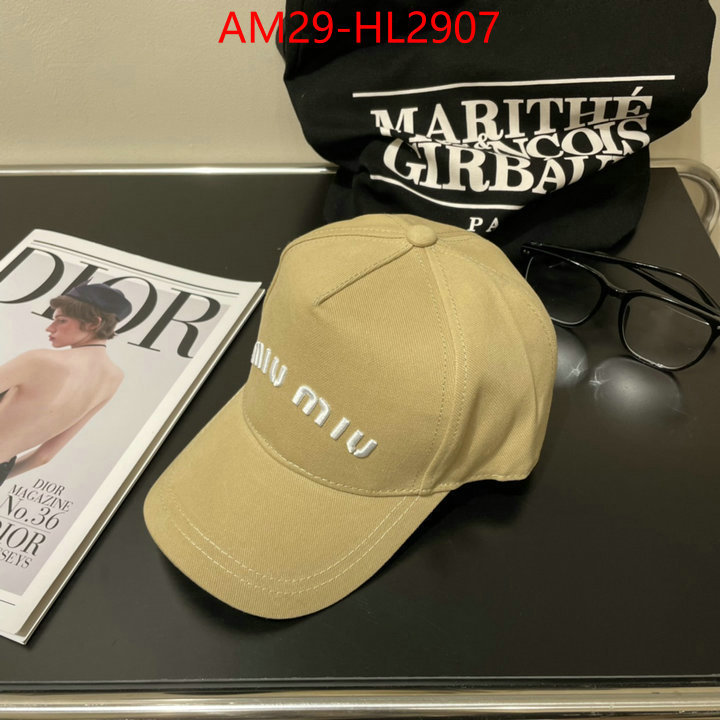 Cap(Hat)-Miu Miu how to buy replcia ID: HL2907 $: 29USD