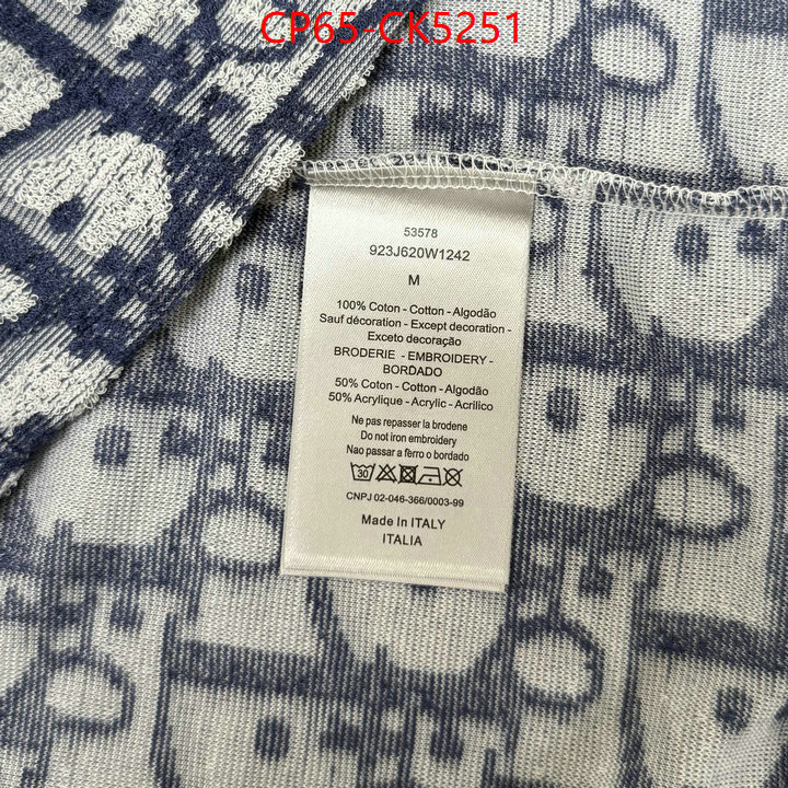 Clothing-Dior 2024 perfect replica designer ID: CK5251 $: 65USD
