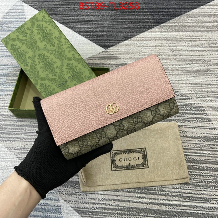 Gucci Bags(TOP)-Wallet- highest quality replica ID: TL3258 $: 89USD,
