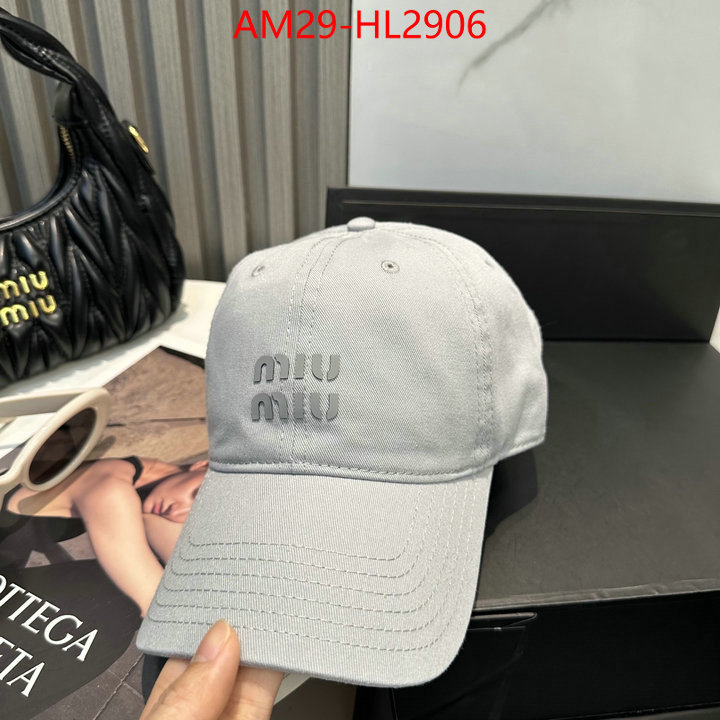 Cap(Hat)-Miu Miu aaaaa+ replica designer ID: HL2906 $: 29USD