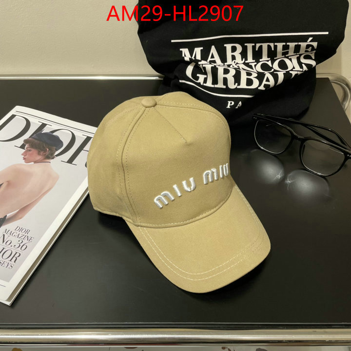 Cap(Hat)-Miu Miu how to buy replcia ID: HL2907 $: 29USD