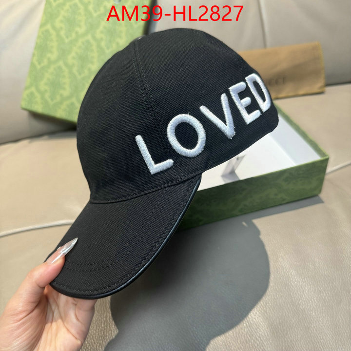 Cap(Hat)-Gucci wholesale designer shop ID: HL2827 $: 39USD