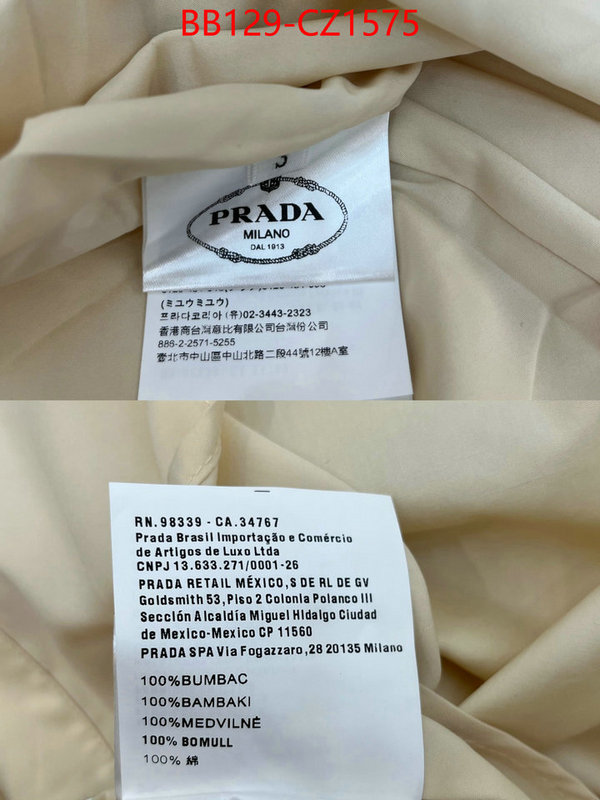 Clothing-Prada designer fashion replica ID: CZ1575 $: 129USD