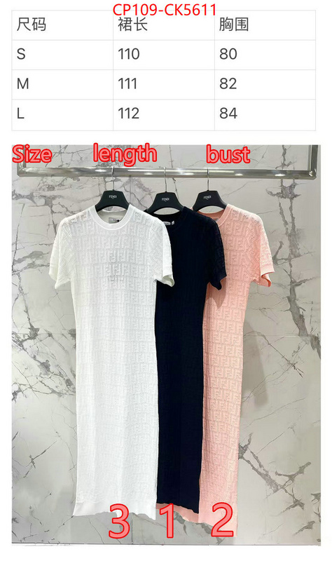 Clothing-Fendi for sale online ID: CK5611 $: 109USD