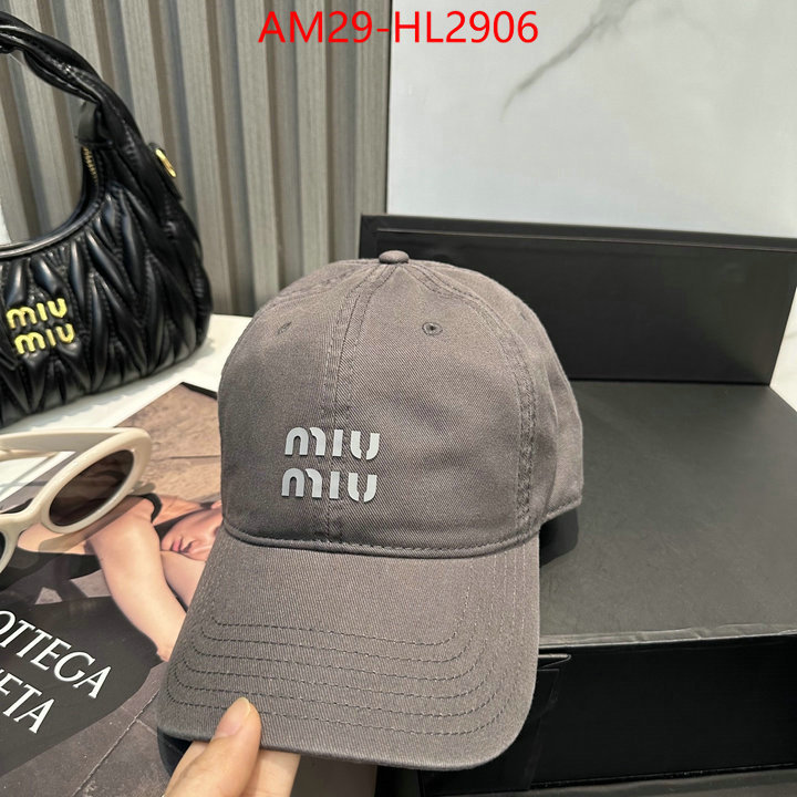 Cap(Hat)-Miu Miu aaaaa+ replica designer ID: HL2906 $: 29USD