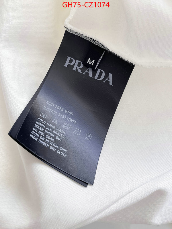 Clothing-Prada how to start selling replica ID: CZ1074 $: 75USD