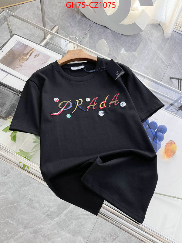 Clothing-Prada highest quality replica ID: CZ1075 $: 75USD