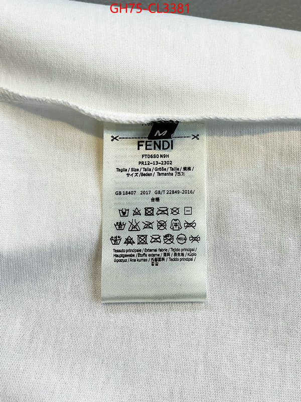 Clothing-Fendi sell high quality ID: CL3381 $: 75USD
