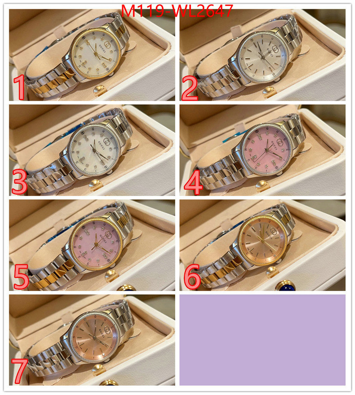 Watch(4A)-Gucci fake high quality ID: WL2647 $: 119USD