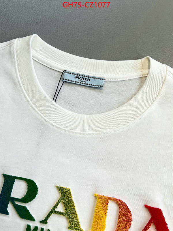 Clothing-Prada how to find designer replica ID: CZ1077 $: 75USD