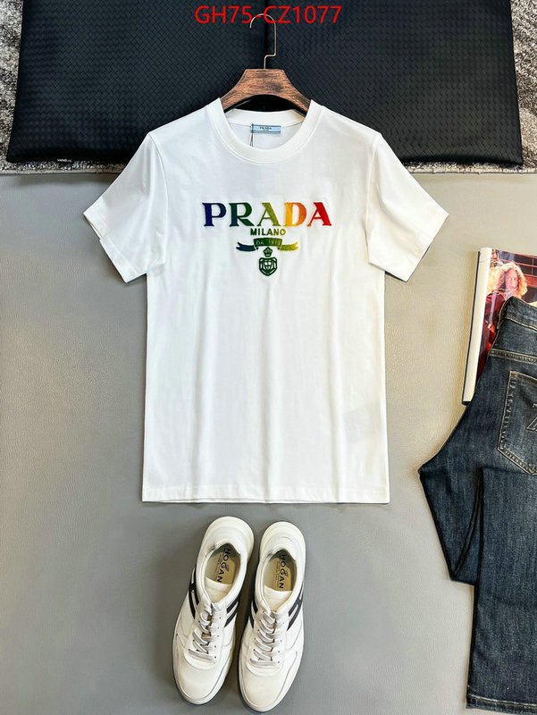 Clothing-Prada how to find designer replica ID: CZ1077 $: 75USD