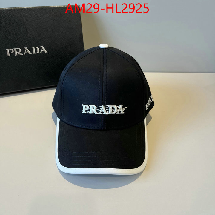Cap (Hat)-Prada brand designer replica ID: HL2925 $: 29USD