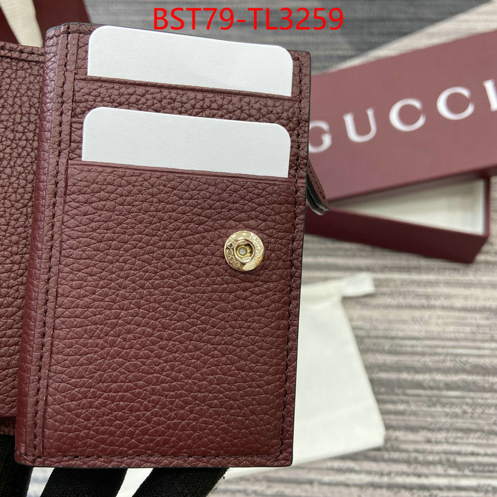 Gucci Bags(TOP)-Wallet- fake designer ID: TL3259 $: 79USD,