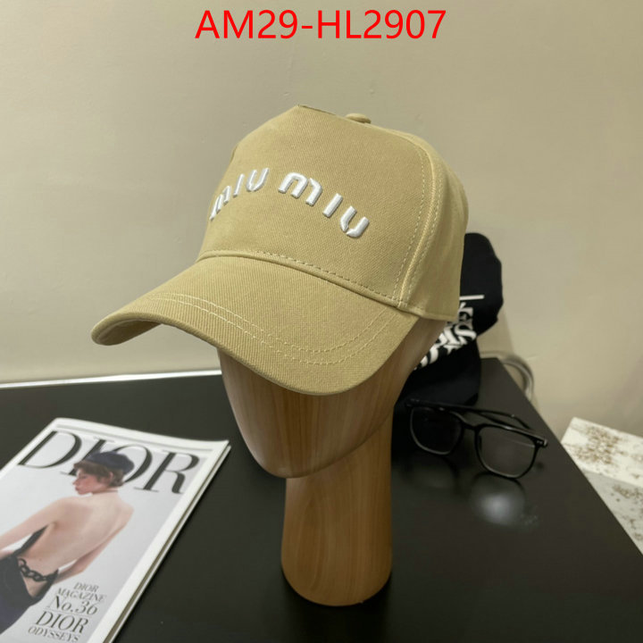 Cap(Hat)-Miu Miu how to buy replcia ID: HL2907 $: 29USD