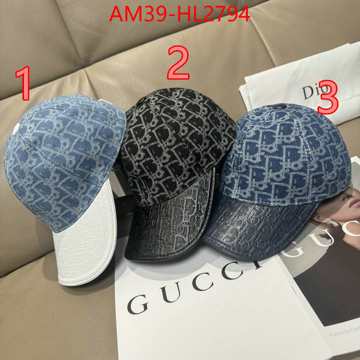 Cap (Hat)-Dior best fake ID: HL2794 $: 39USD