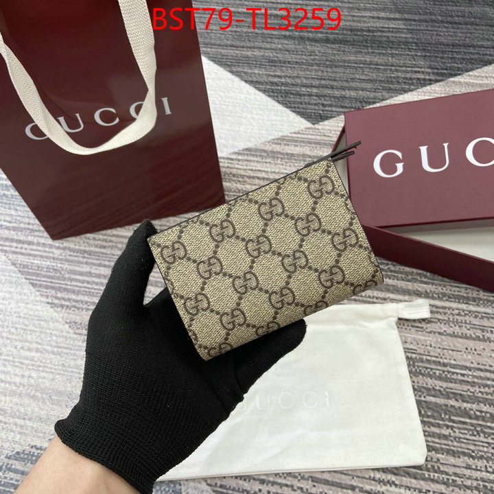 Gucci Bags(TOP)-Wallet- fake designer ID: TL3259 $: 79USD,