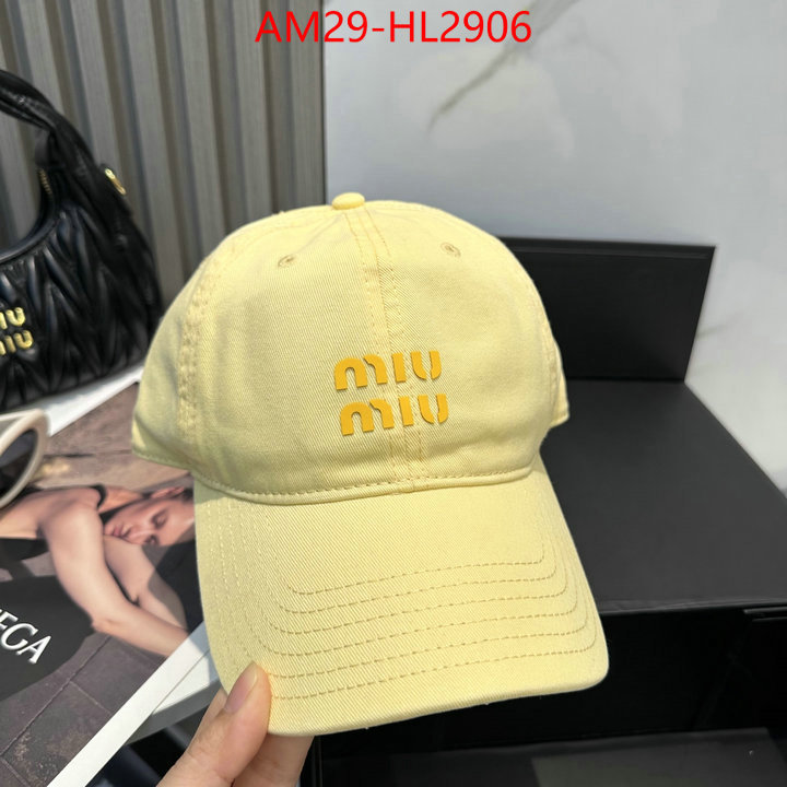 Cap(Hat)-Miu Miu aaaaa+ replica designer ID: HL2906 $: 29USD