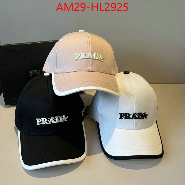 Cap (Hat)-Prada brand designer replica ID: HL2925 $: 29USD