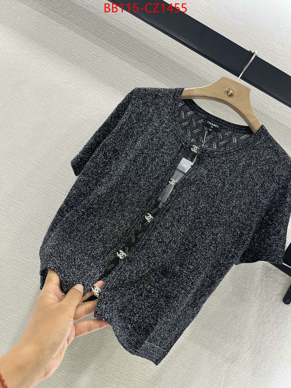 Clothing-Chanel 2024 perfect replica designer ID: CZ1455 $: 115USD