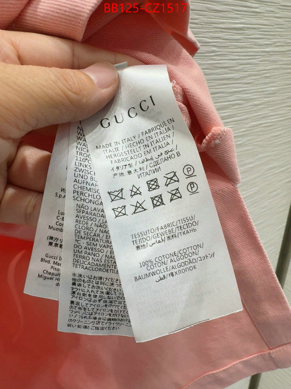 Clothing-Gucci counter quality ID: CZ1517 $: 125USD