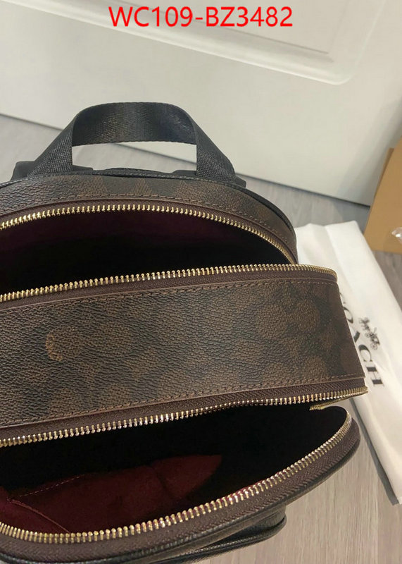 Coach Bags(4A)-Backpack- aaaaa replica ID: BZ3482 $: 109USD,