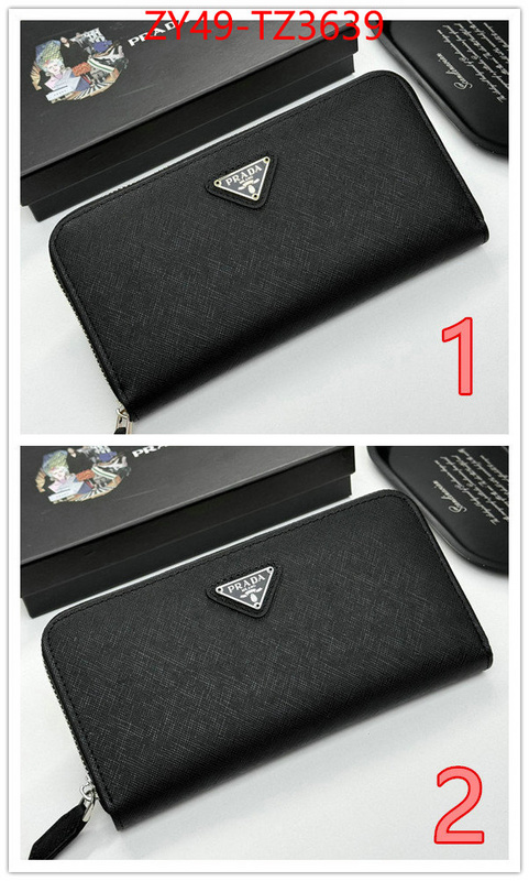 Prada Bags(4A)-Wallet where should i buy to receive ID: TZ3639 $: 49USD,