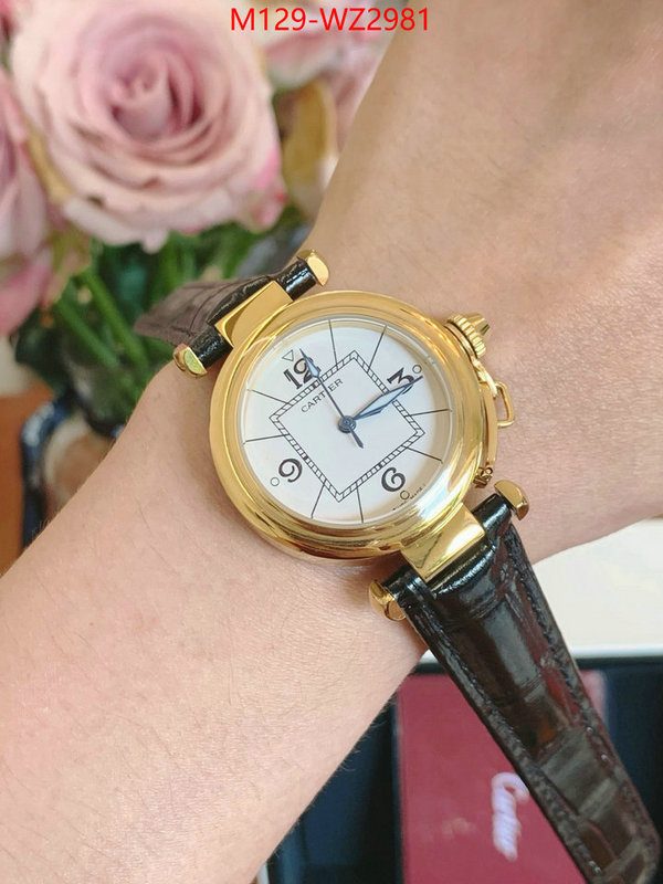 Watch(4A)-Cartier 2024 replica wholesale cheap sales online ID: WZ2981 $: 129USD