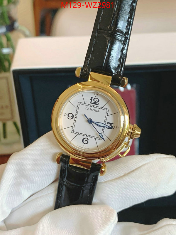 Watch(4A)-Cartier 2024 replica wholesale cheap sales online ID: WZ2981 $: 129USD