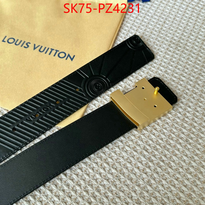 Belts-LV top quality fake ID: PZ4231 $: 75USD