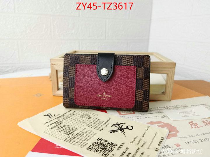 LV Bags(4A)-Wallet designer ID: TZ3617 $: 45USD,