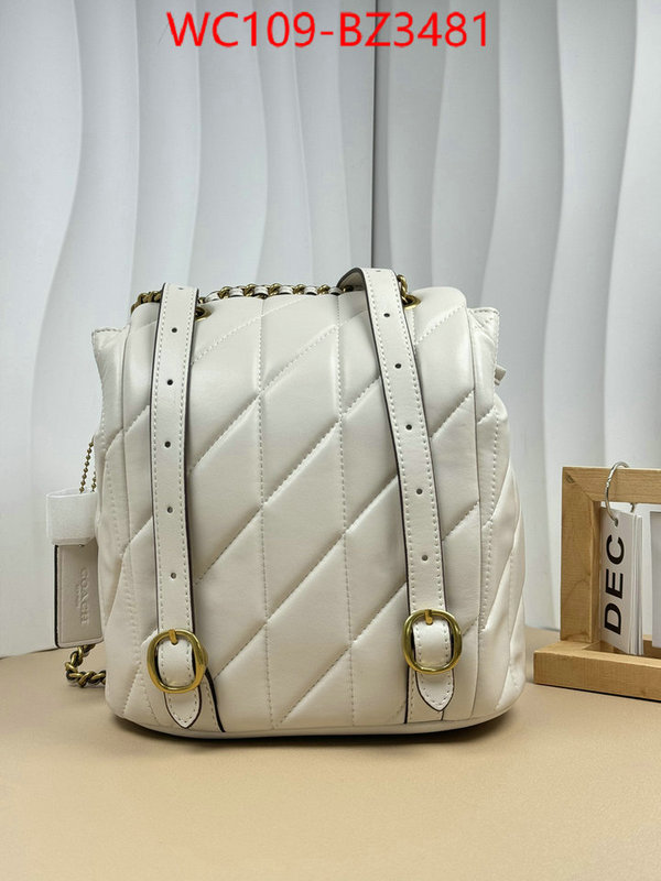 Coach Bags(4A)-Backpack- designer ID: BZ3481 $: 109USD,