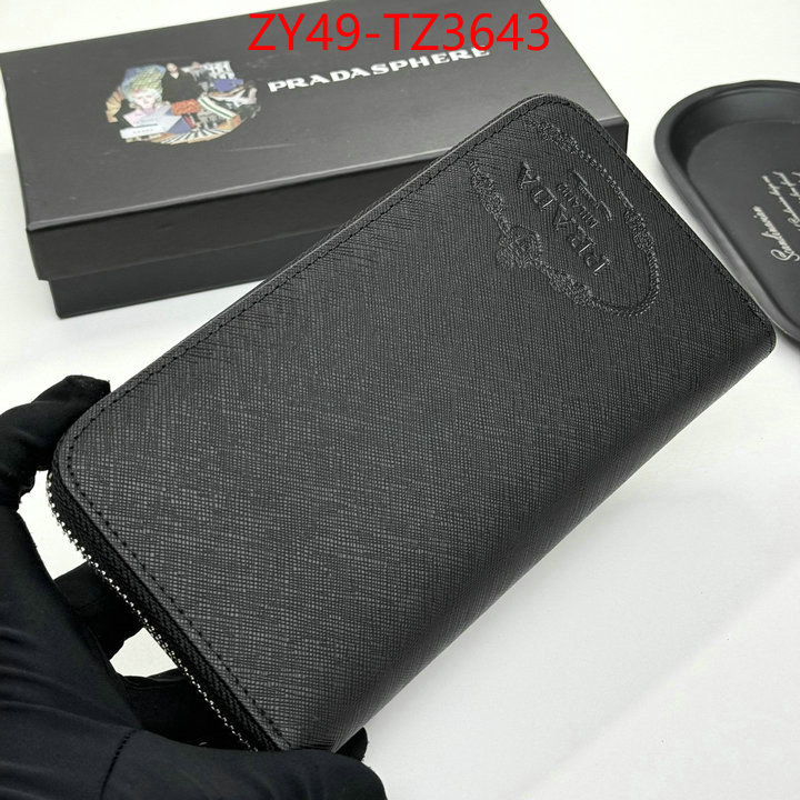 Prada Bags(4A)-Wallet the highest quality fake ID: TZ3643 $: 49USD,