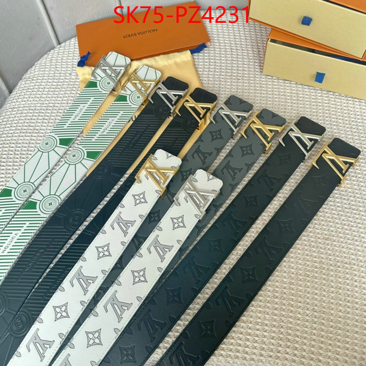 Belts-LV top quality fake ID: PZ4231 $: 75USD
