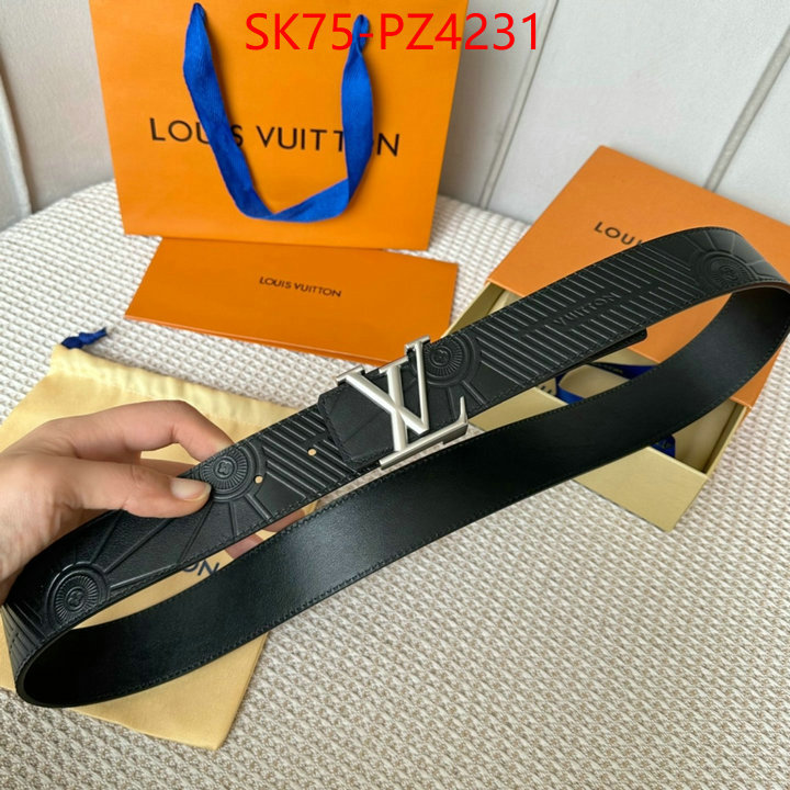 Belts-LV top quality fake ID: PZ4231 $: 75USD