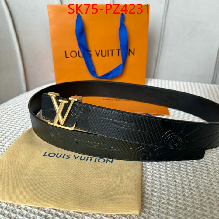 Belts-LV top quality fake ID: PZ4231 $: 75USD