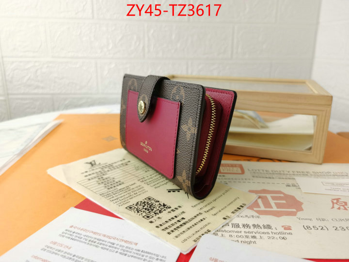 LV Bags(4A)-Wallet designer ID: TZ3617 $: 45USD,
