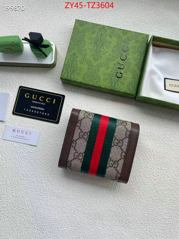 Gucci Bags(4A)-Wallet- top quality replica ID: TZ3604 $: 45USD,