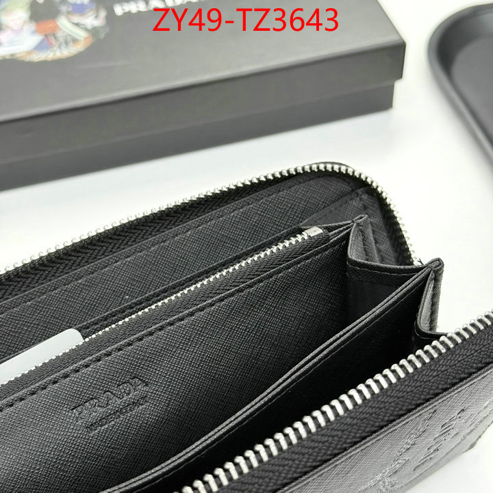 Prada Bags(4A)-Wallet the highest quality fake ID: TZ3643 $: 49USD,