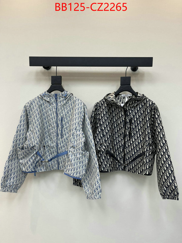 Clothing-Dior designer 1:1 replica ID: CZ2265 $: 125USD