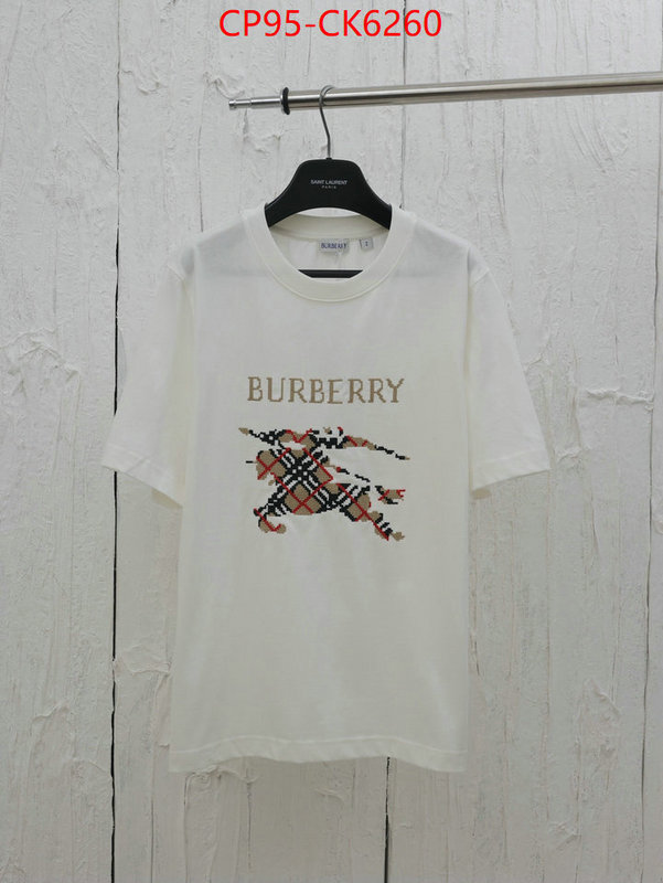 Clothing-Burberry quality replica ID: CK6260 $: 95USD